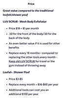 LUV SCRUB - Mesh Body Exfoliator